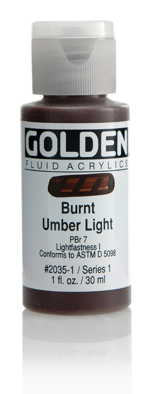 FLUID ACRYLIC PAINT  BURNT UMBER LT 1OZ